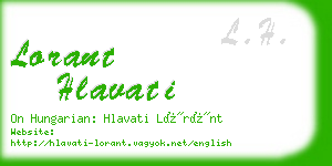lorant hlavati business card